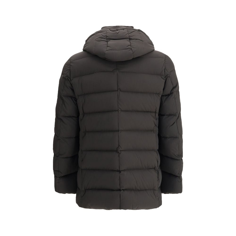 MooRER Black Polyamide Full-Length Jacket - Luxury Redefined