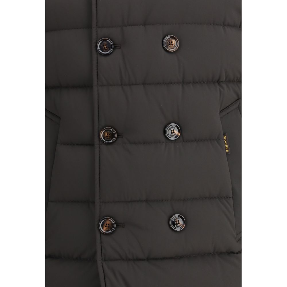 MooRER Black Polyamide Full-Length Jacket - Timeless Luxury Outerwear