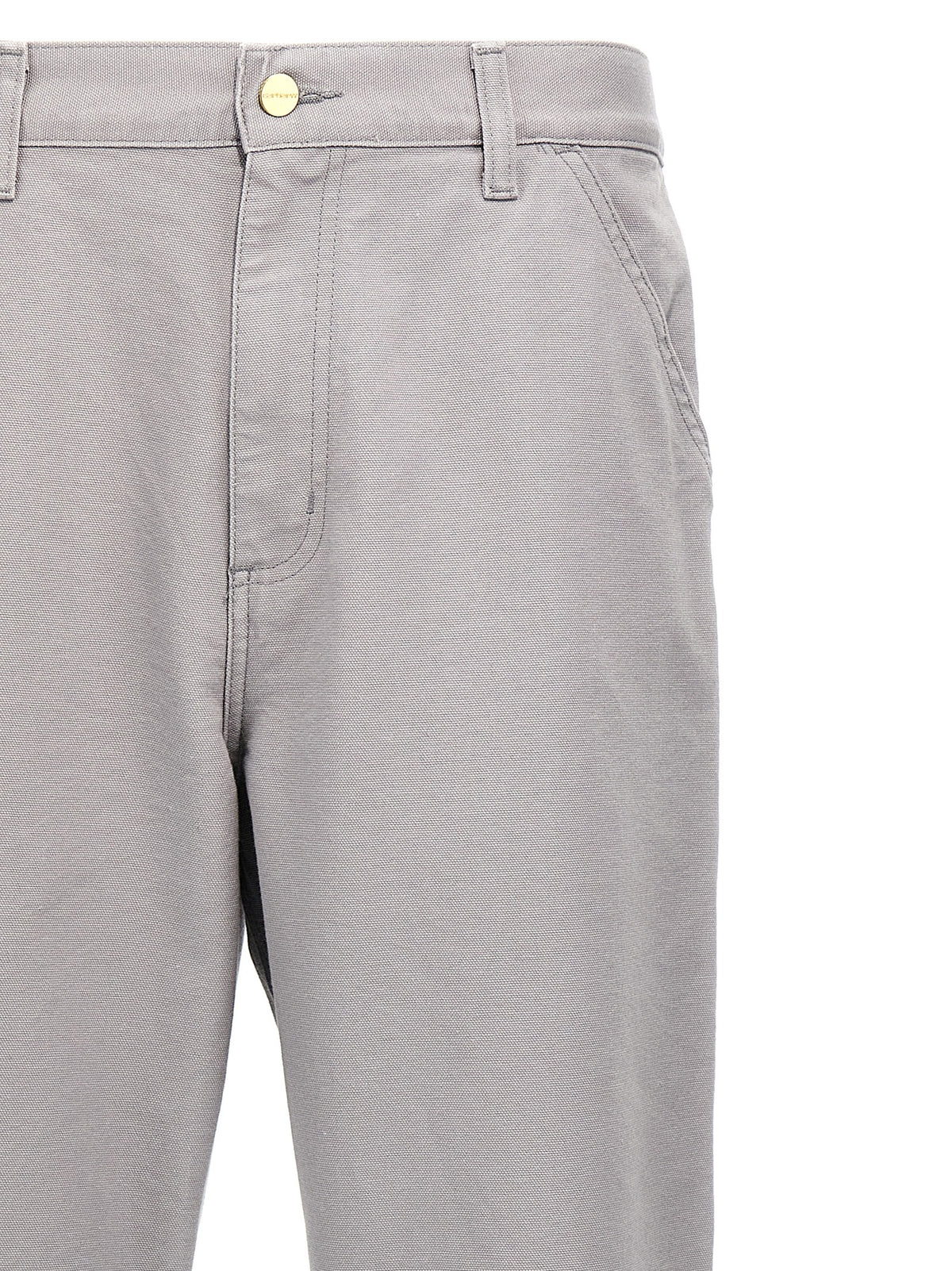 Carhartt Wip Gray Organic Cotton Casual Pants for Timeless Elegance