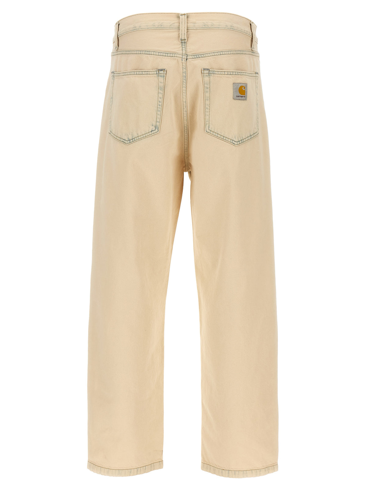 Carhartt Wip Beige Cotton Straight-Leg Jeans for Timeless Elegance