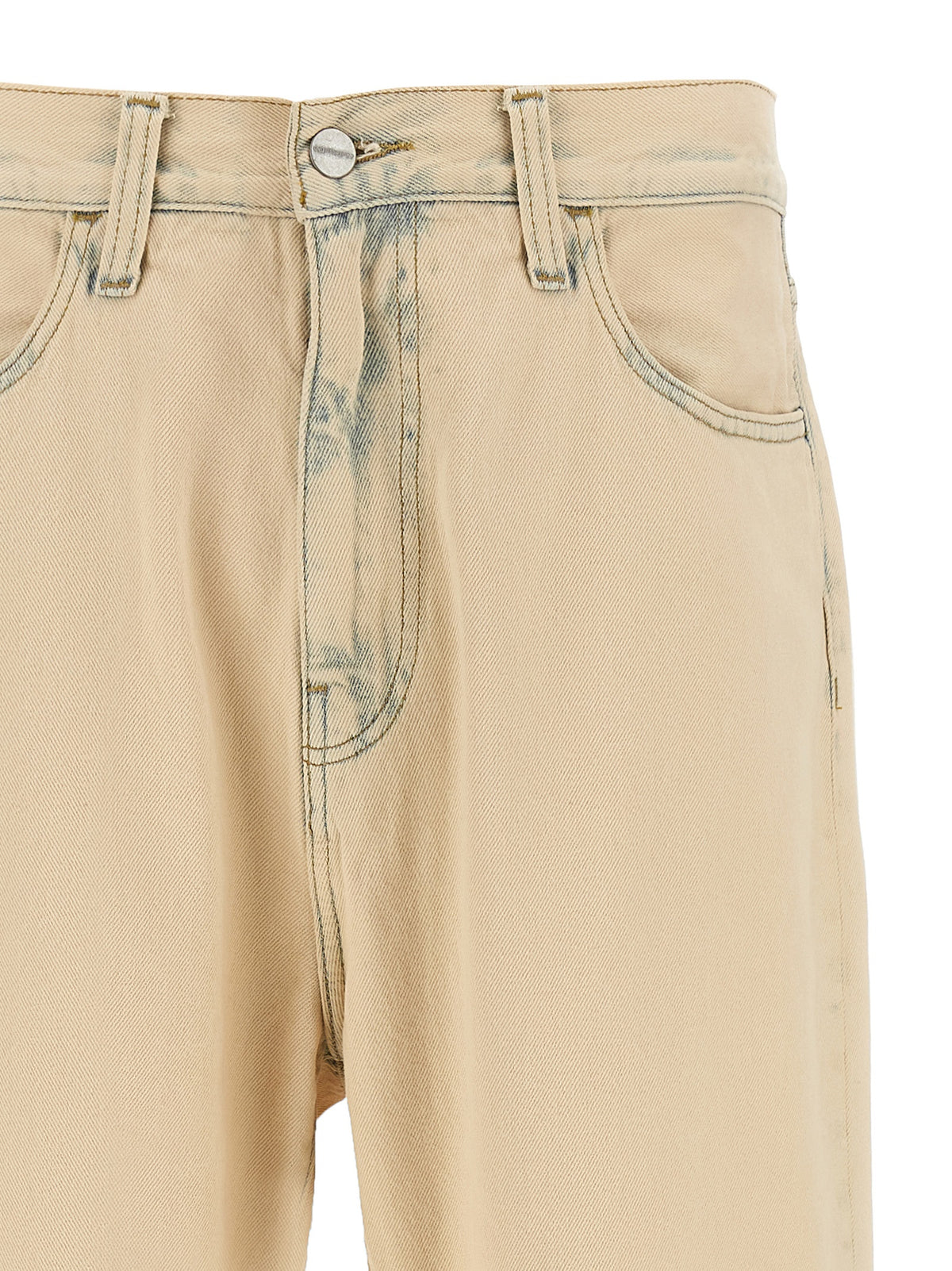 Carhartt Wip Beige Cotton Straight-Leg Jeans - Timeless Luxury