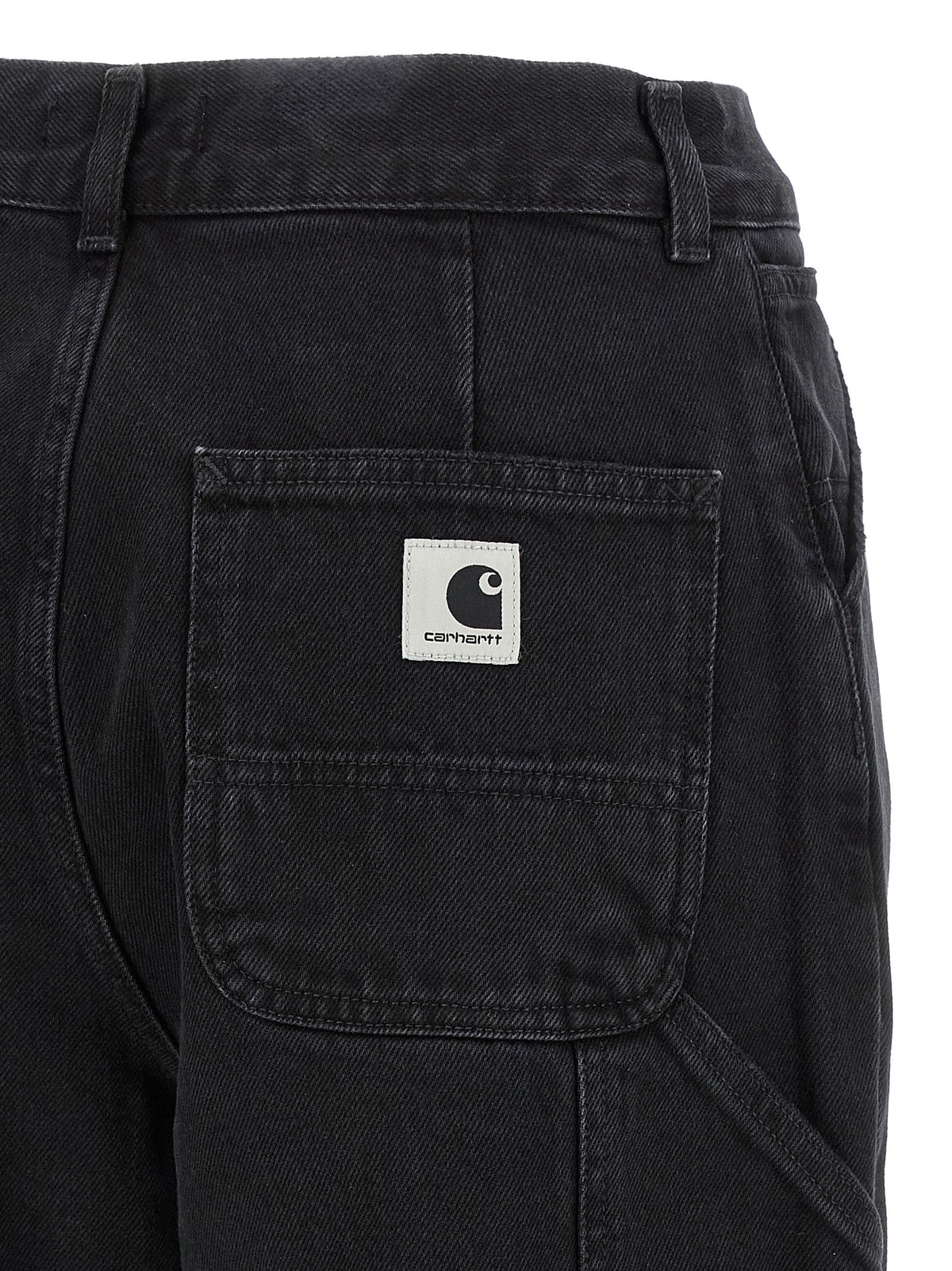 Carhartt WIP Black High-Waisted Jean – Luxurious Denim Elegance