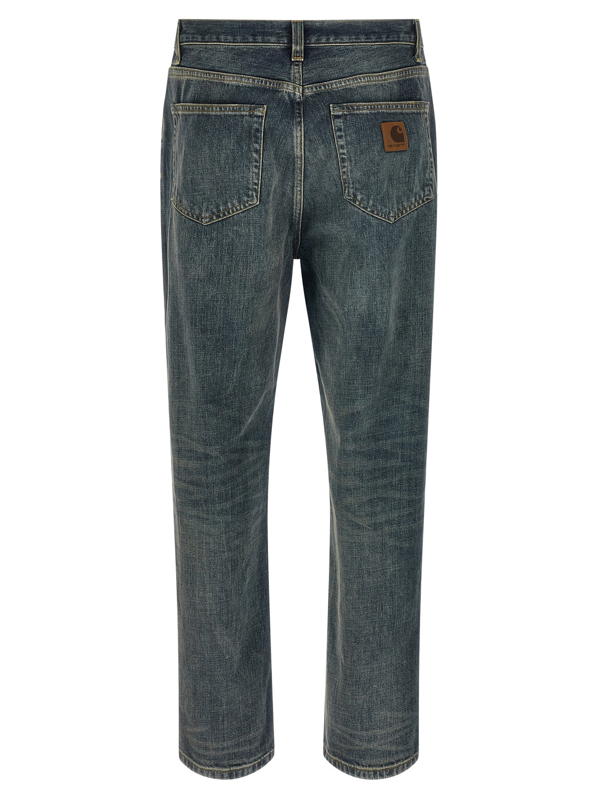 Carhartt WIP Gray Cotton Straight-Leg Jeans - Timeless Luxury