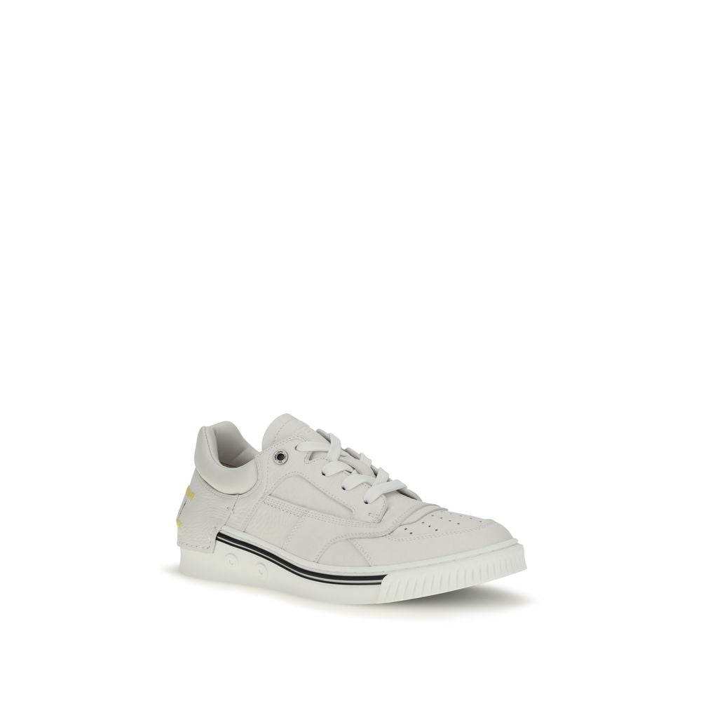 Fendi White Calf Leather Low Top Sneakers - Timeless Luxury