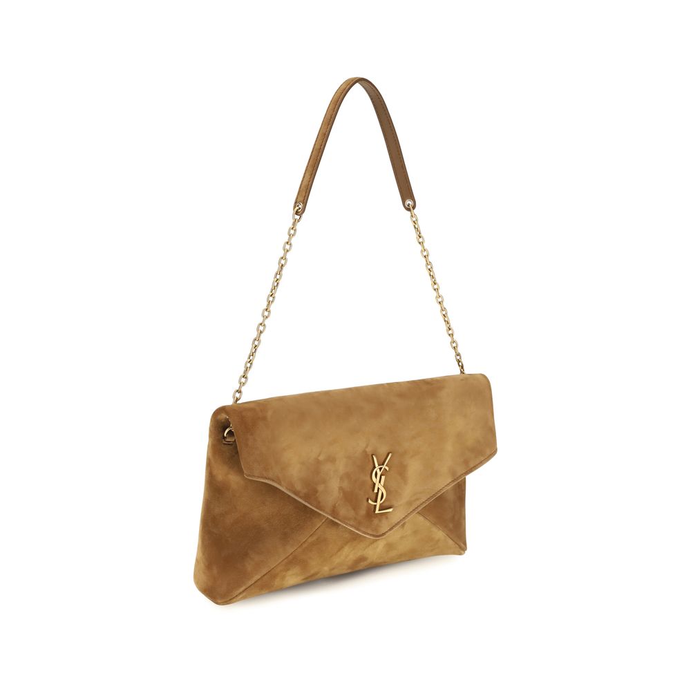 Saint Laurent Beige Suede Shoulder Bag - Timeless Luxury Elegance