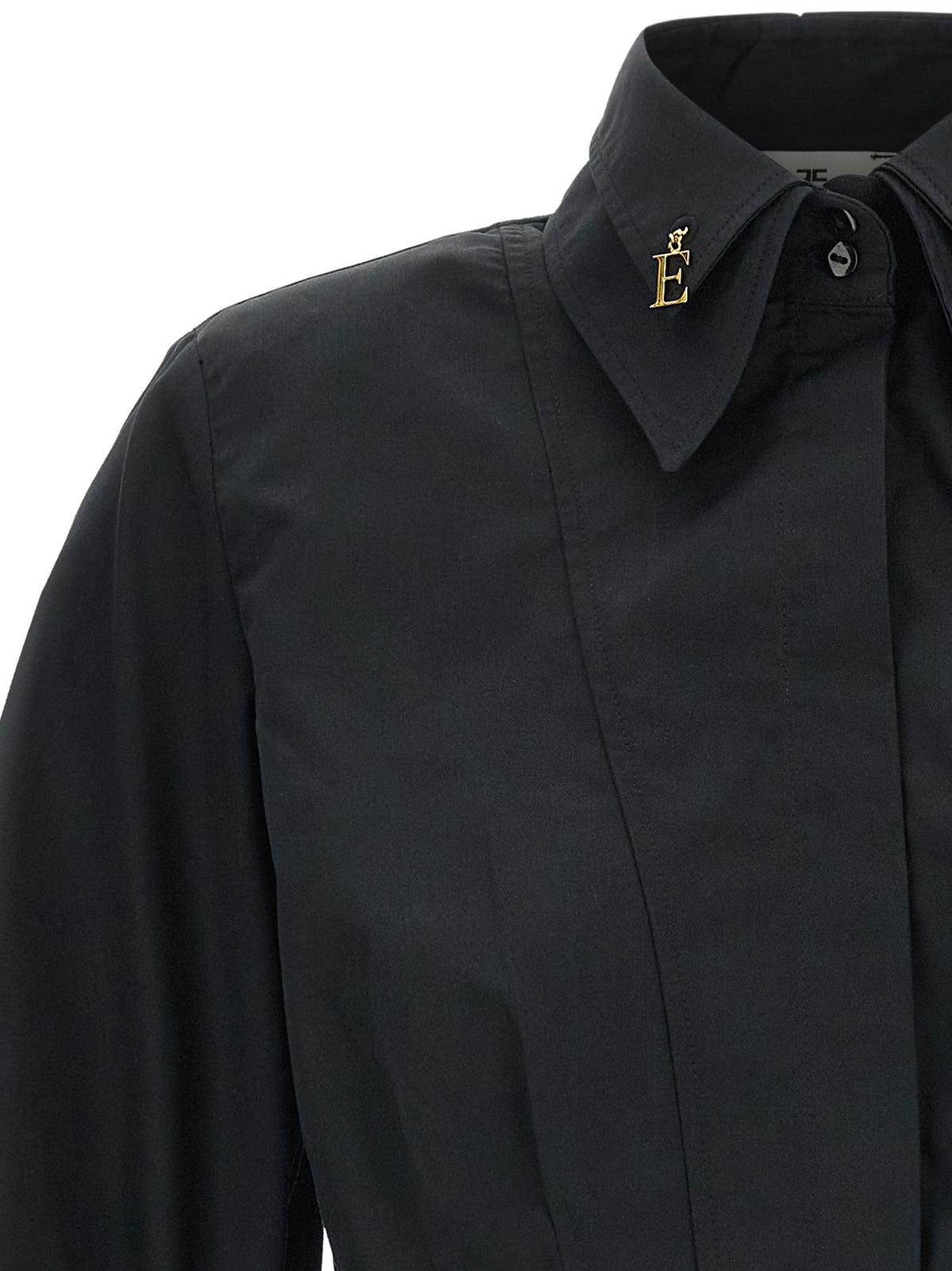 Elisabetta Franchi Black Cotton Blouse