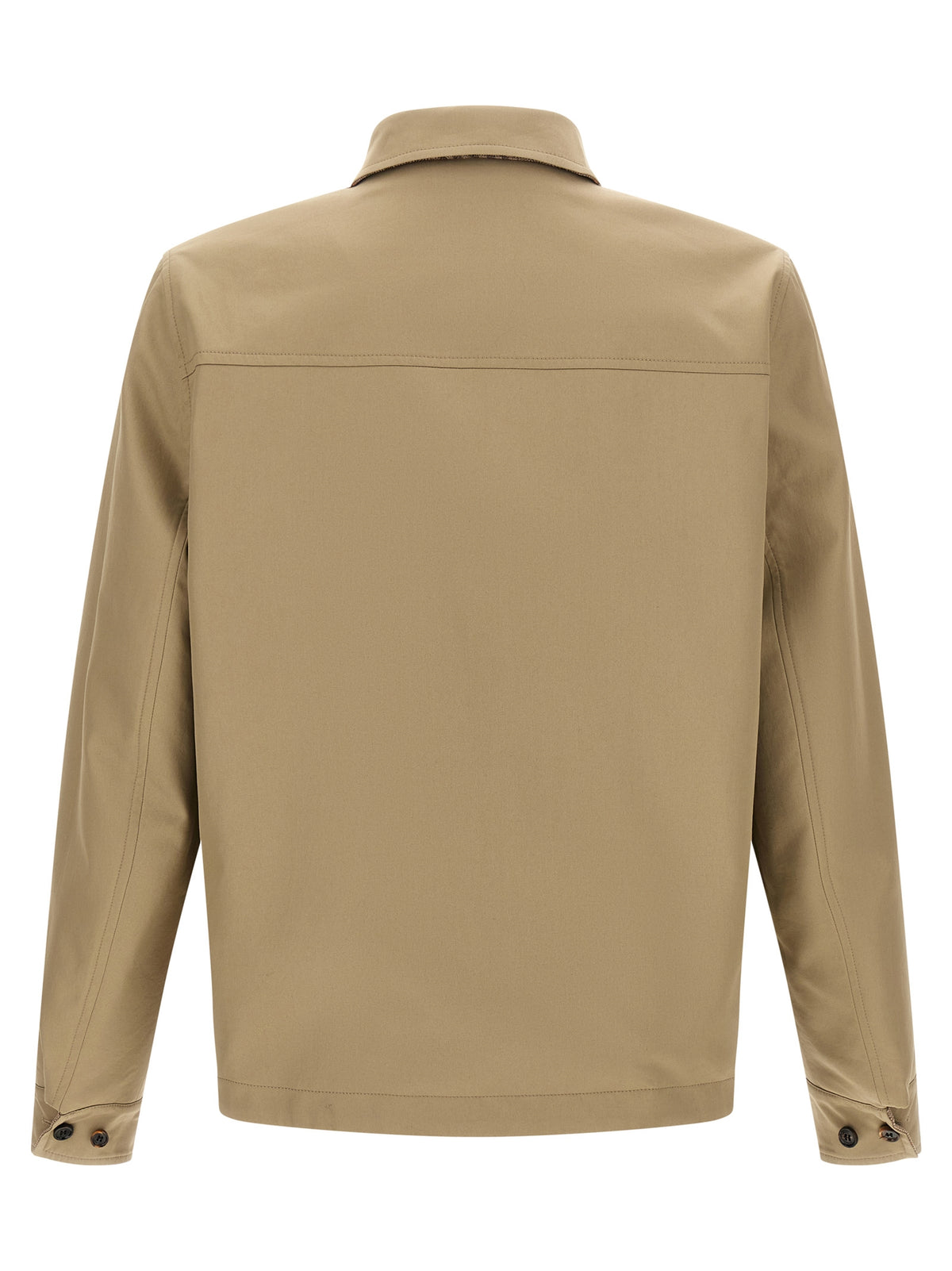 Elevate your wardrobe with the Burberry Beige Wool Full-Length Jacket, a masterpiece of craftsmanship in sumptuous mouliné wool, embodying timeless elegance and versatility.