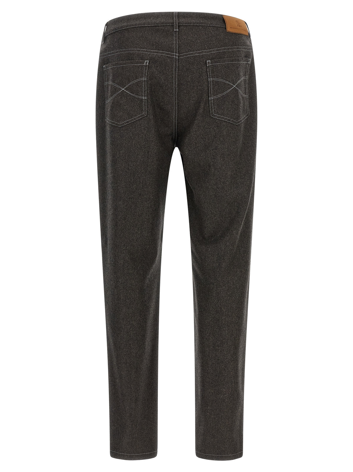 Indulge in the exquisite Brunello Cucinelli Gray Virgin Wool Casual Pants, where timeless elegance meets refined craftsmanship, perfect for the discerning individual.
