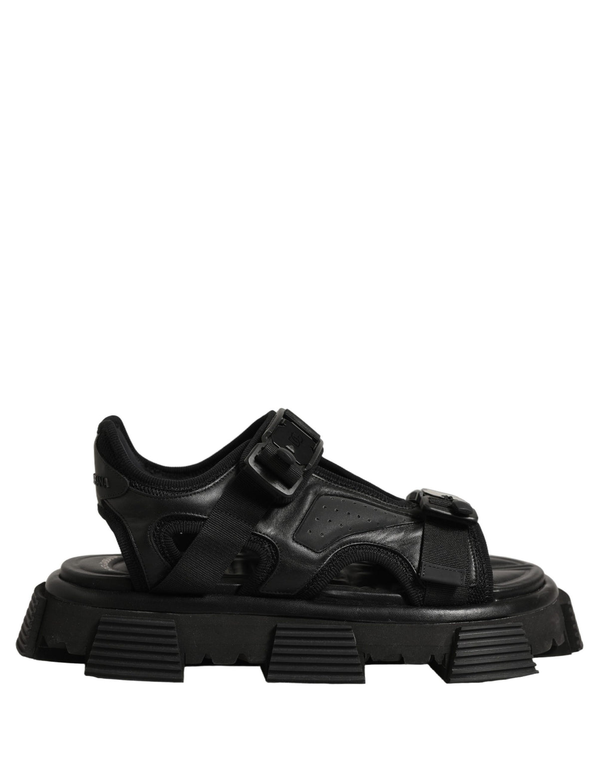 Dolce & Gabbana Black Chunky Sandals - Exquisite Italian Craftsmanship