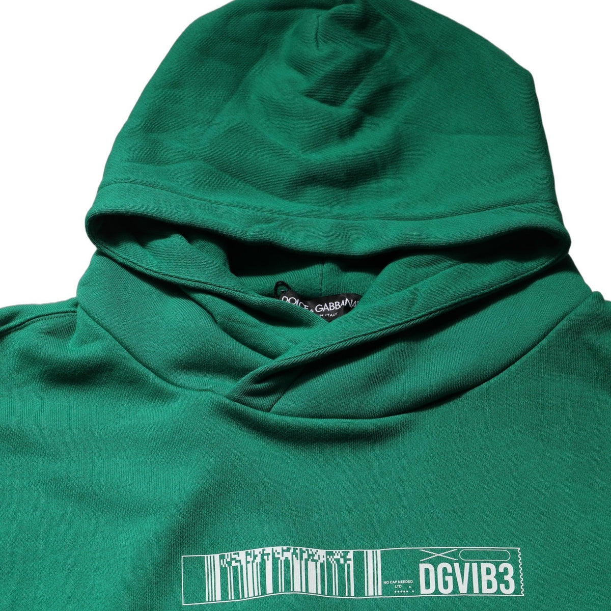 Dolce & Gabbana Green Cotton Hoodie - Elevate Your Luxury Wardrobe