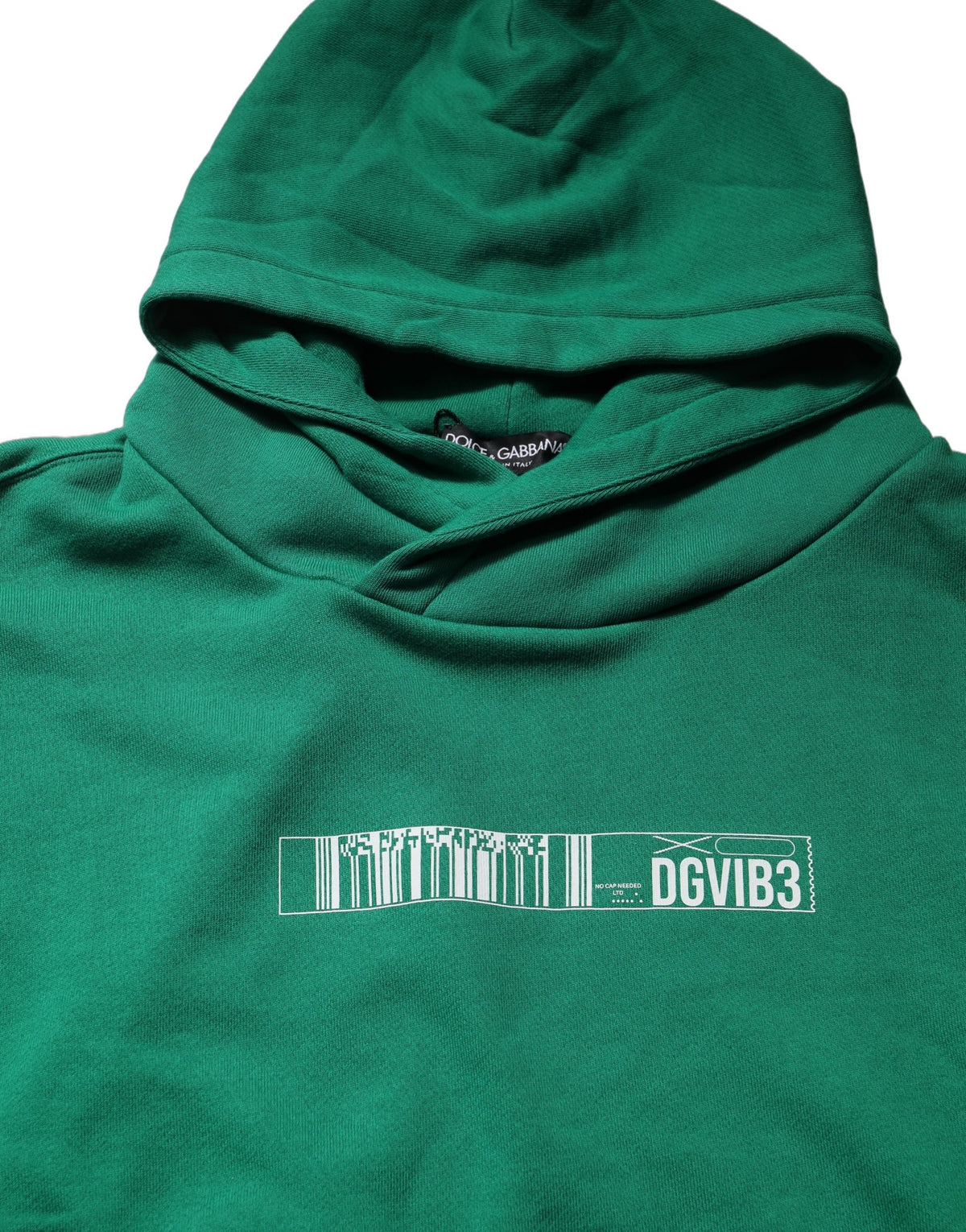 Dolce & Gabbana Green Cotton Hoodie - Timeless Luxury Statement