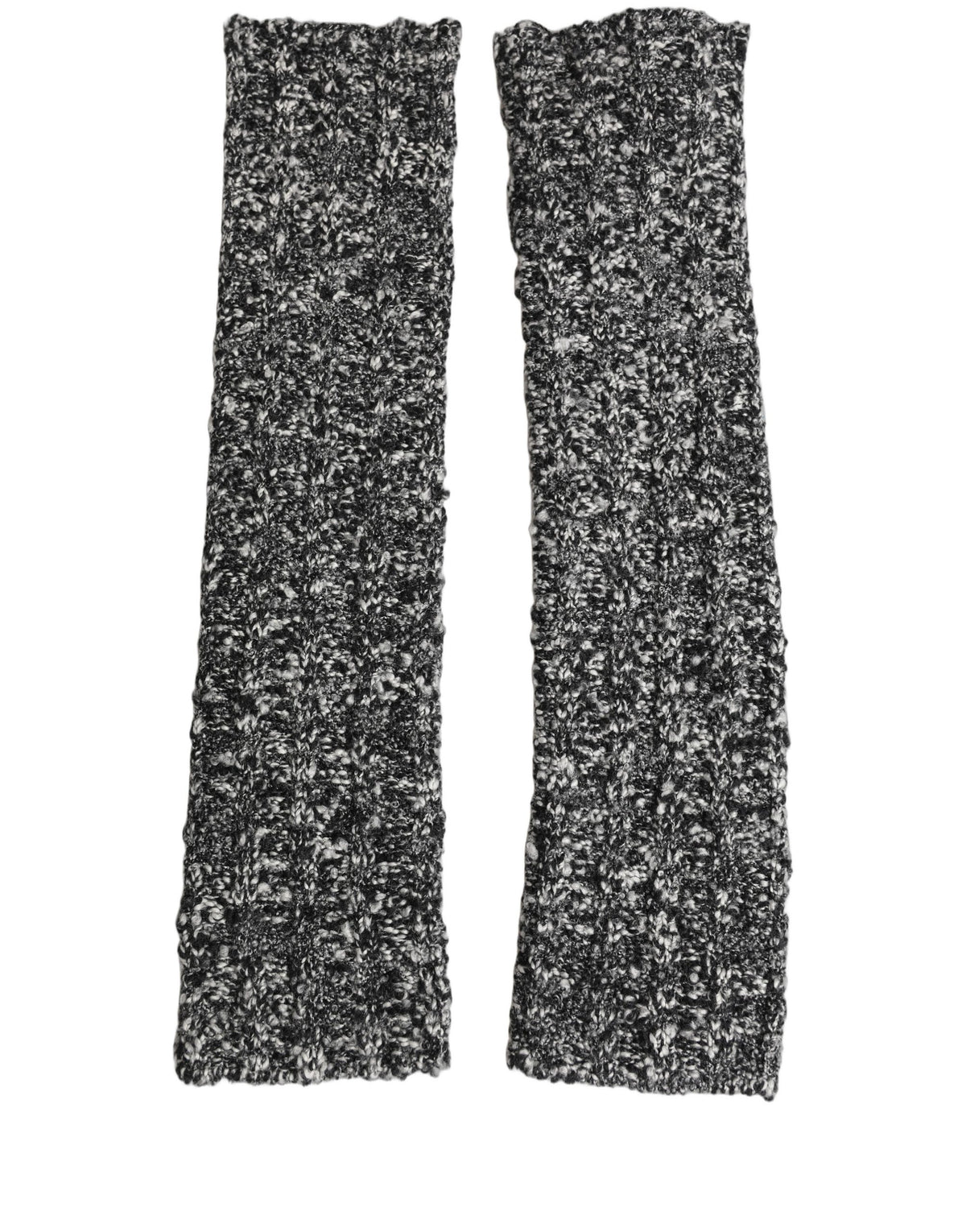 Dolce & Gabbana Black Wool Blend Knitted Arm Warmers - Luxury