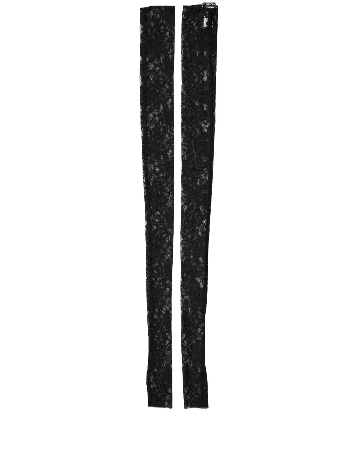 Dolce & Gabbana Black Floral Lace Arm Sleeves - Exquisite Elegance
