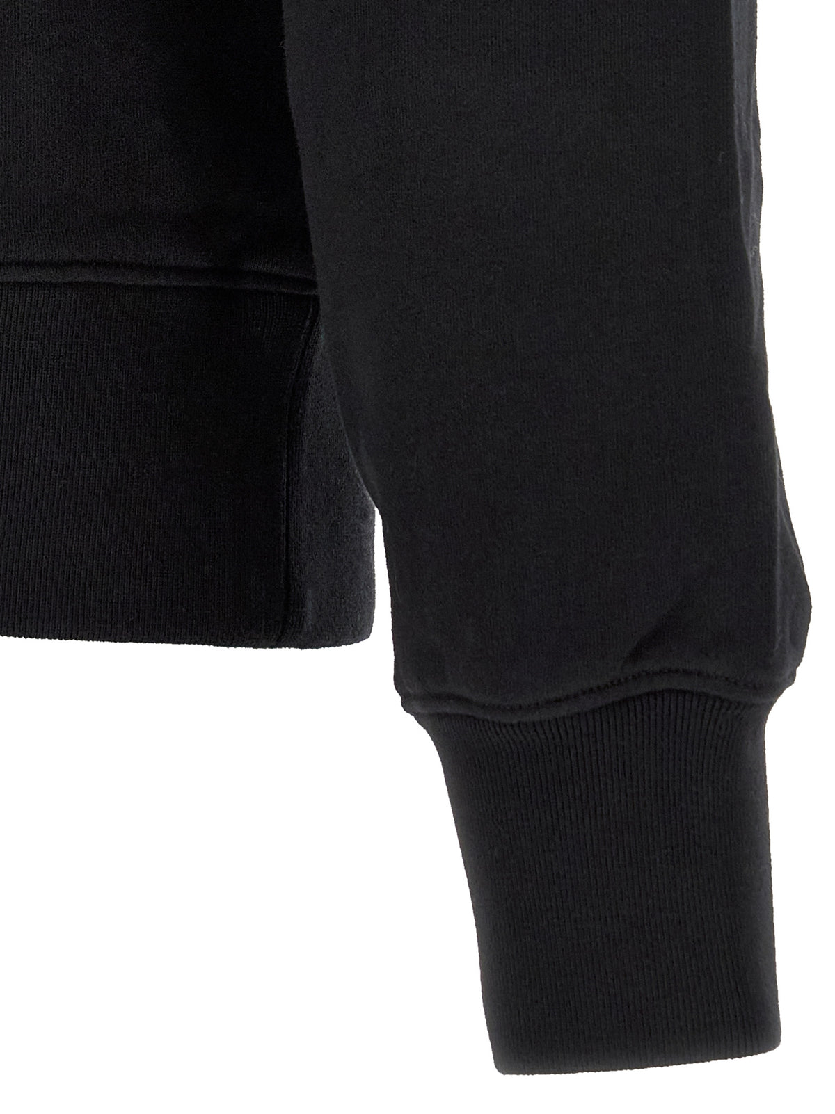 Maison Kitsuné Black Organic Cotton Sweatshirt - Timeless Elegance