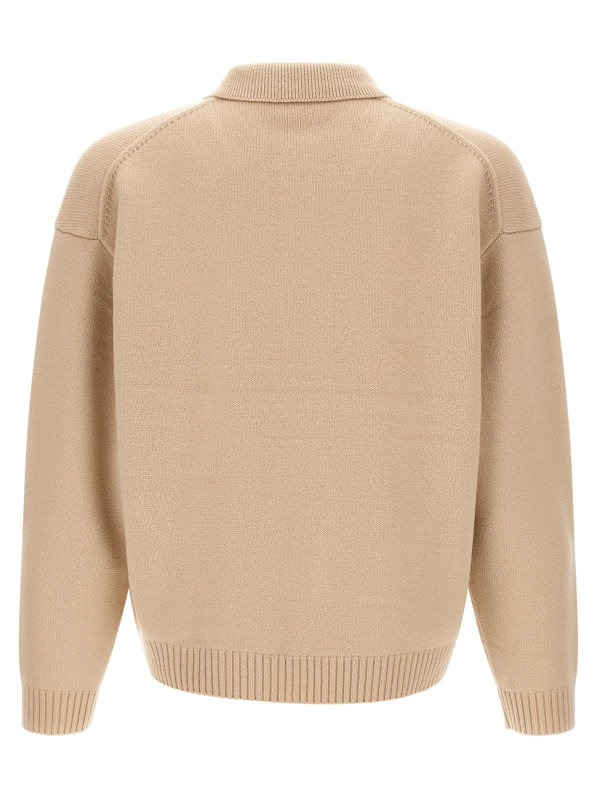 Maison Kitsuné Beige Wool Cardigan - Timeless Luxury Elegance