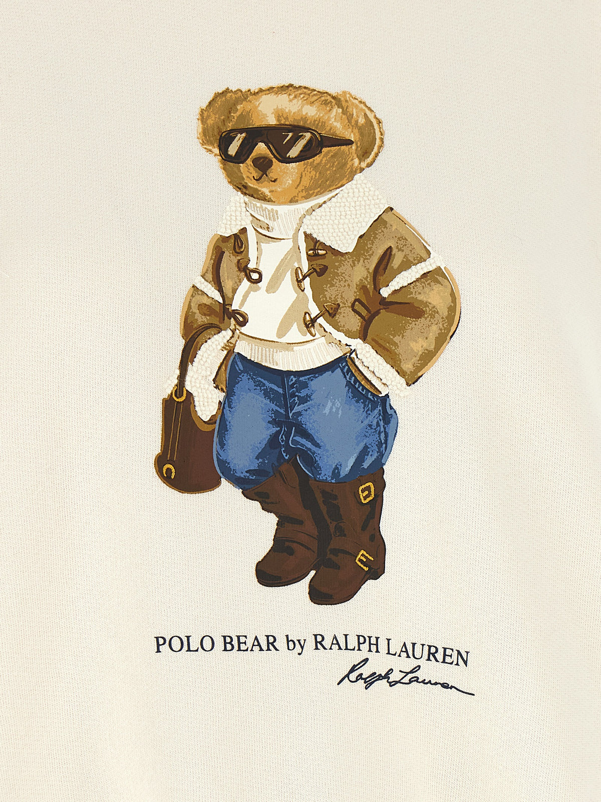 Indulge in the elegance of the Polo Ralph Lauren White Cotton Sweatshirt, where luxurious comfort meets iconic design, perfect for the discerning trendsetter.