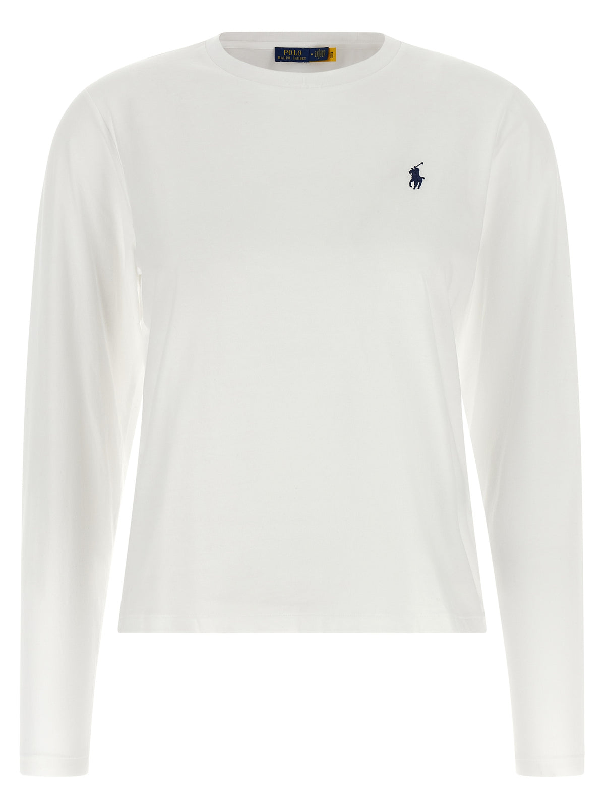 Elevate your style with the Polo Ralph Lauren White Cotton Long Sleeve T-Shirt, a timeless piece crafted from pure cotton, embodying sophistication and effortless elegance.
