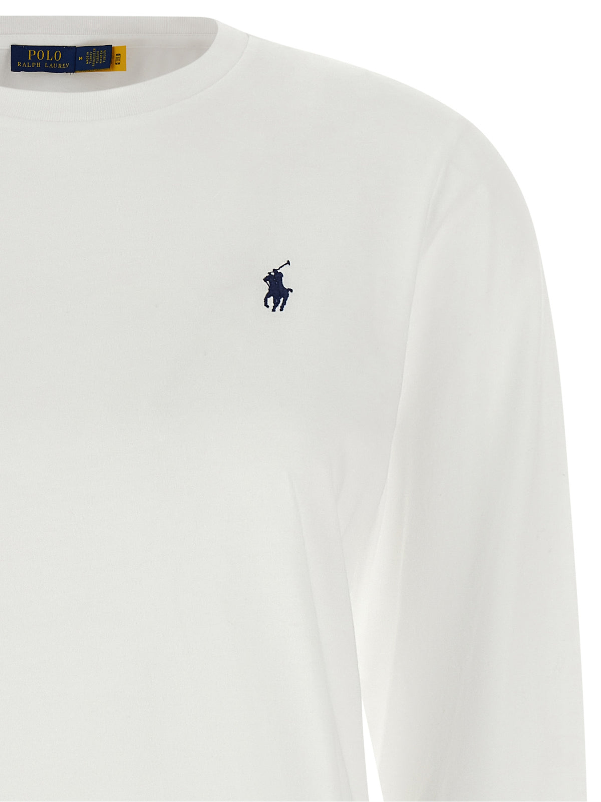 Elevate your style with the Polo Ralph Lauren White Cotton Long Sleeve T-Shirt, a timeless piece crafted from pure cotton, embodying sophistication and effortless elegance.