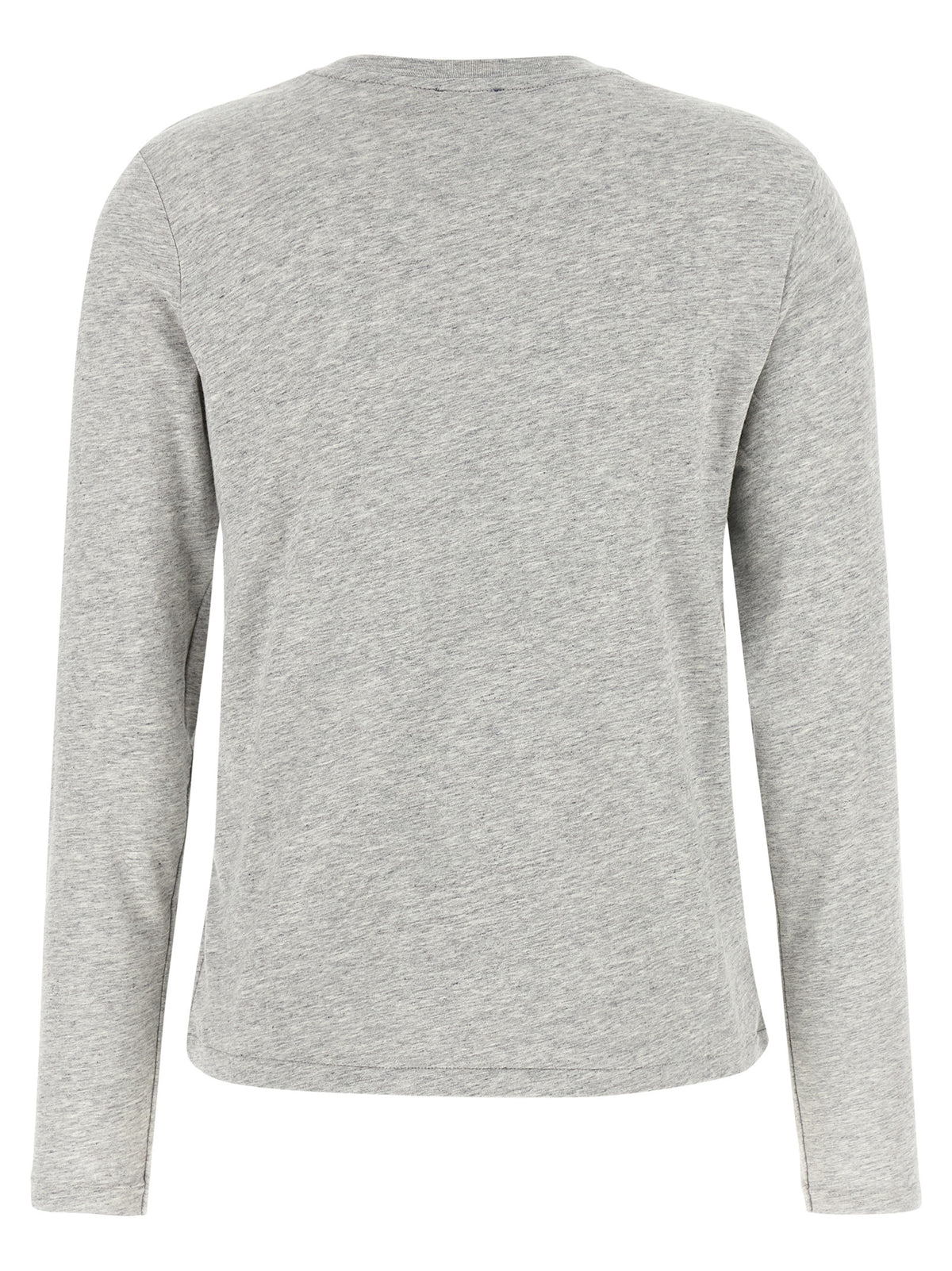 Elevate your wardrobe with the Polo Ralph Lauren Gray Cotton Long Sleeve T-Shirt, a timeless blend of comfort and sophistication, perfect for the discerning individual.
