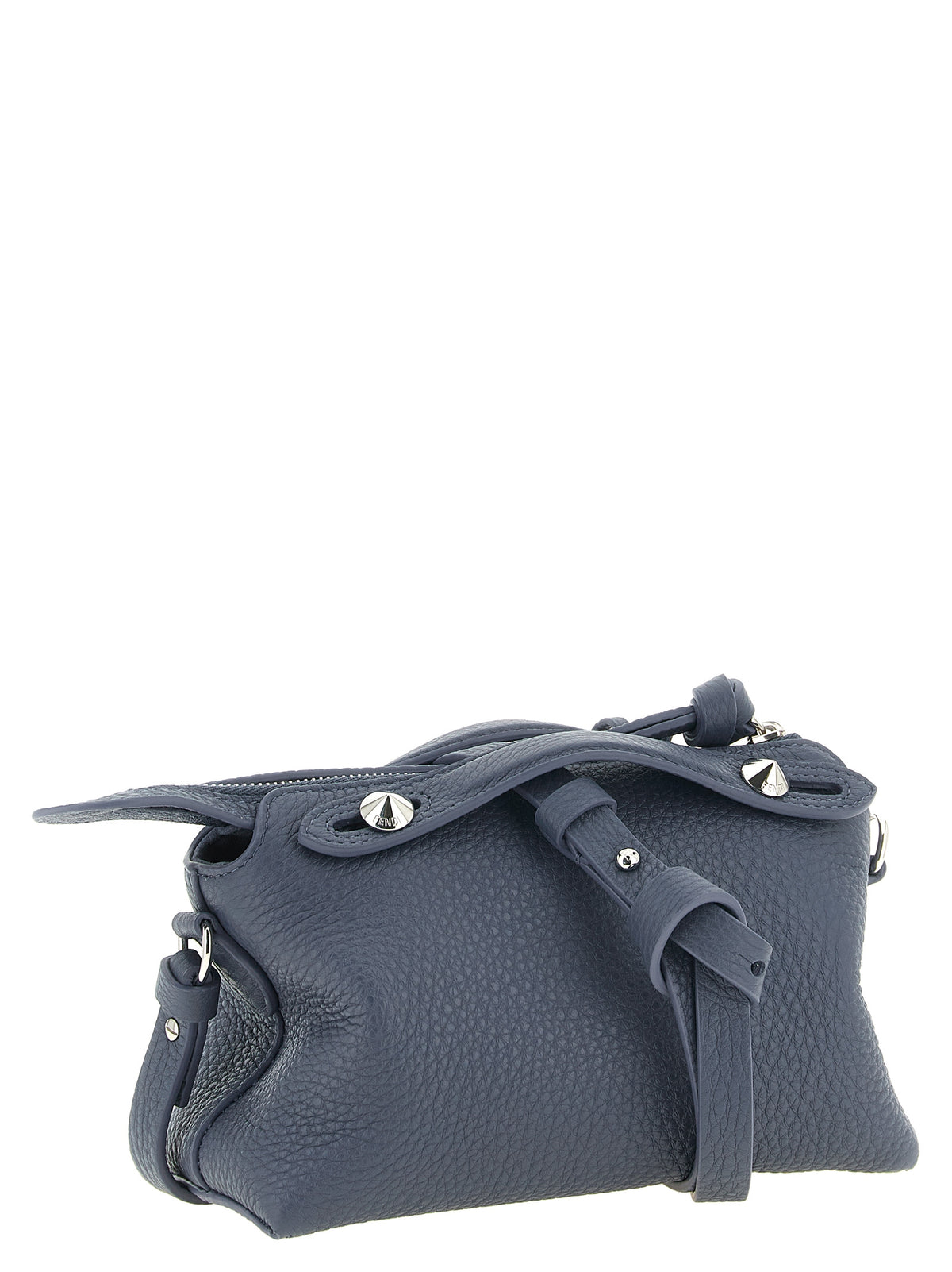 Indulge in the allure of Fendi's Blue Calfskin Clutch Bag, a masterpiece of Italian craftsmanship that embodies luxury and sophistication for the discerning individual.