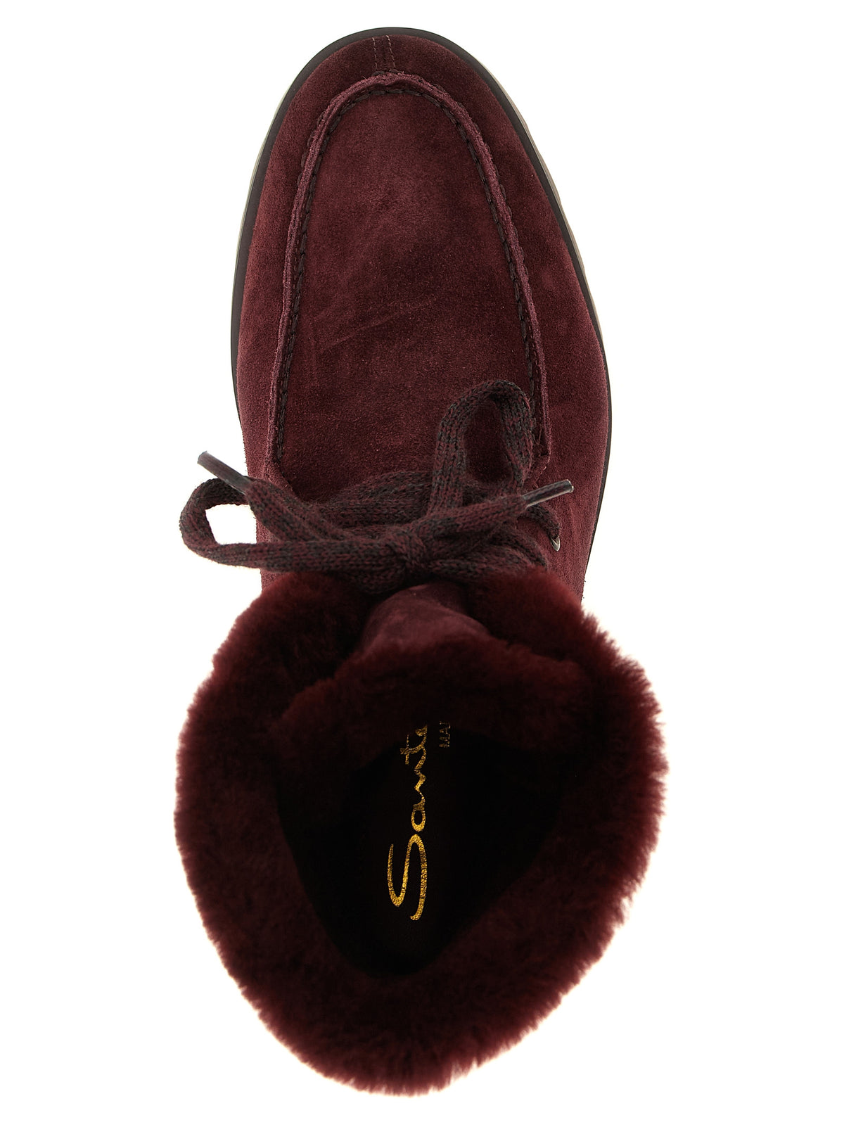 Indulge in the exquisite Santoni Bordeaux Calfskin Ankle Boots, where Italian craftsmanship meets luxurious comfort, perfect for the discerning fashion connoisseur.