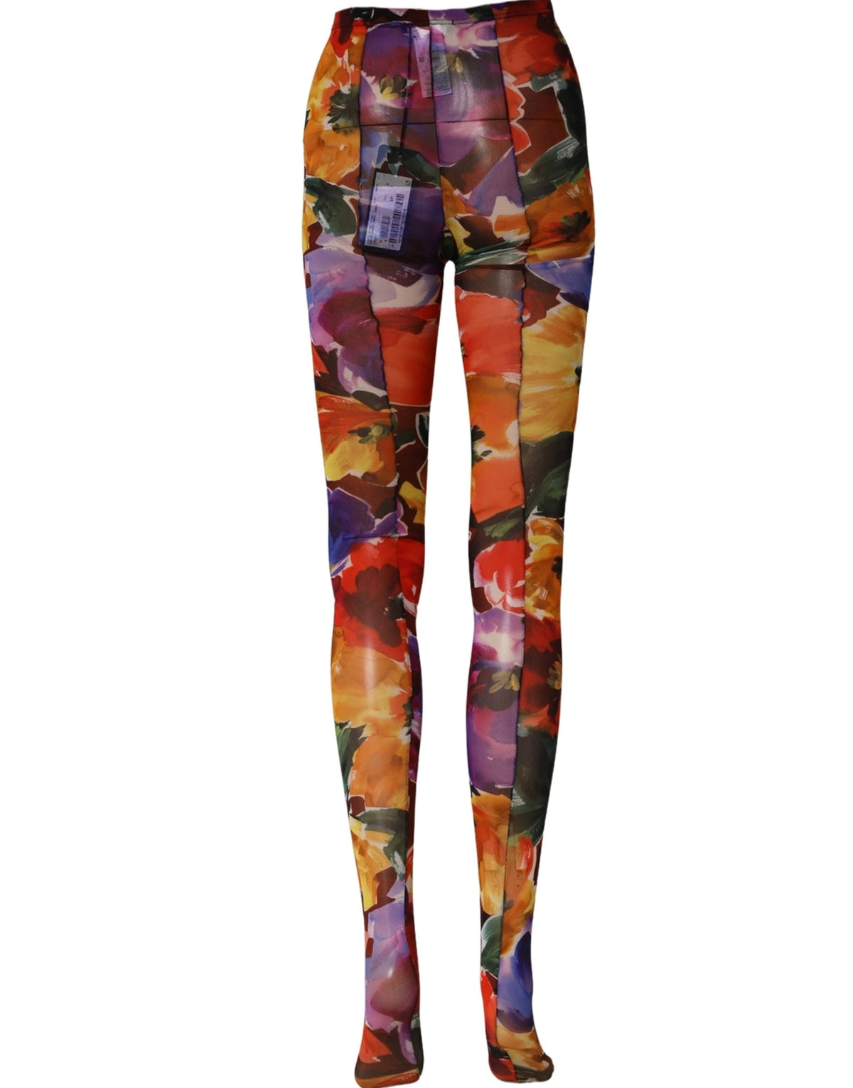 Dolce & Gabbana Multicolor Floral Tights - Exquisite Luxury Hosiery