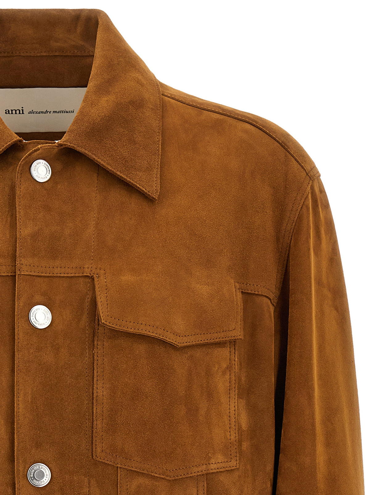 Discover the Ami Paris Brown Goatskin Leather Jacket, a timeless blend of luxe craftsmanship and modern elegance, perfect for those who embody sophistication and style.