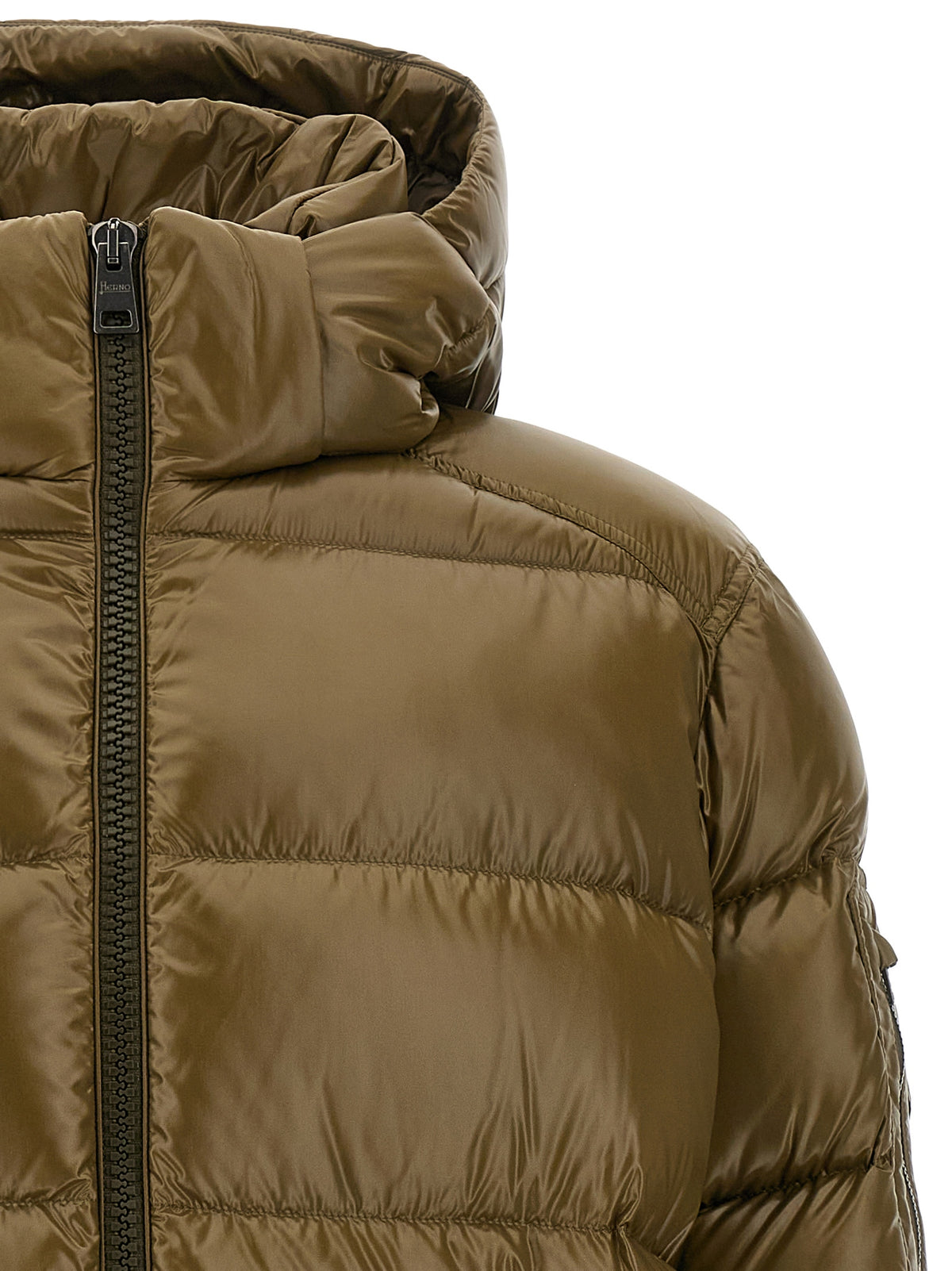 Elevate your outerwear collection with the Herno Bicolor Polyamide Full-Length Jacket, a masterpiece of luxury and comfort, crafted for the discerning individual.