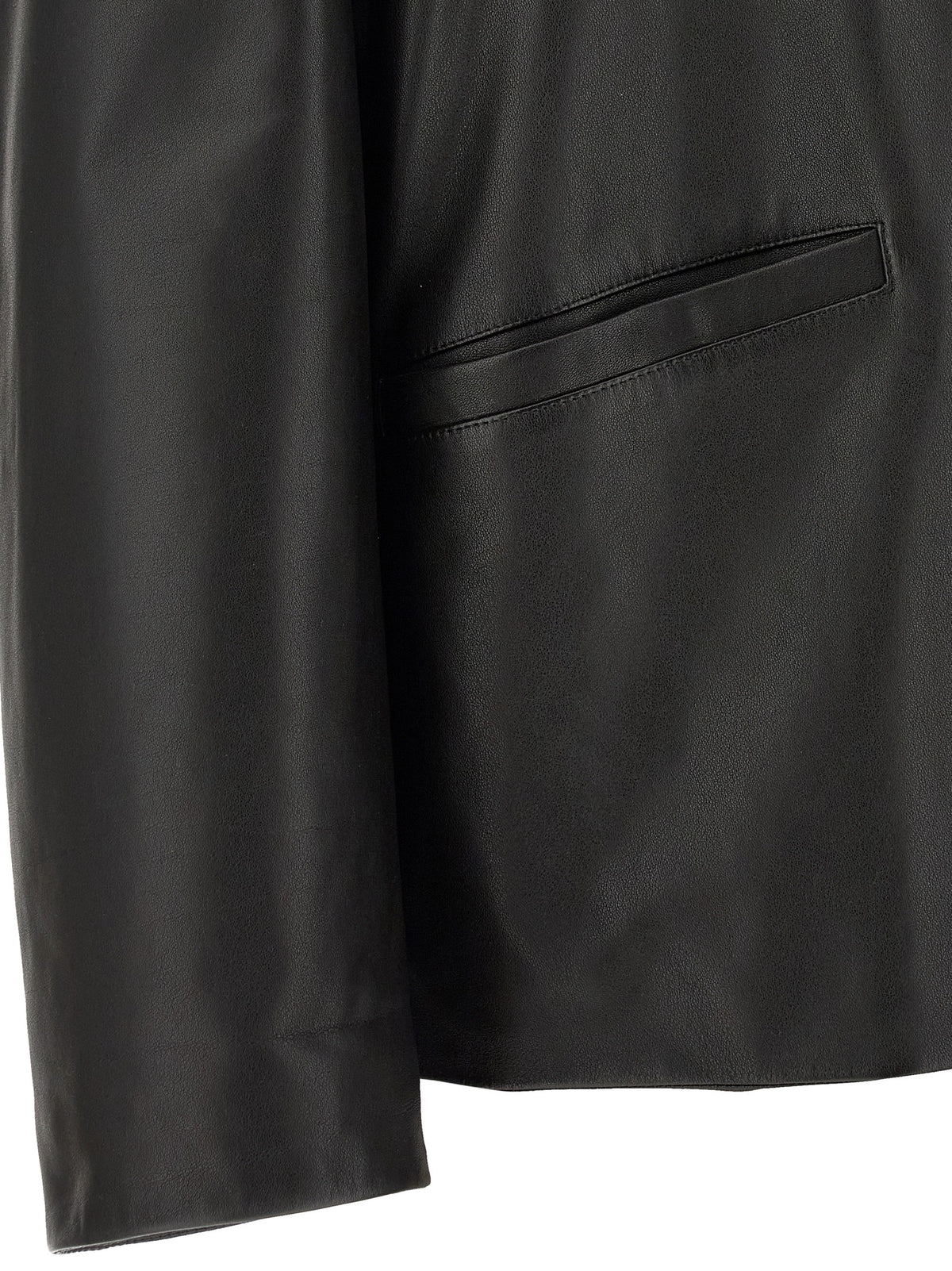 Discover the Jil Sander Black Calfskin Leather Jacket, a masterpiece of Italian craftsmanship that embodies timeless elegance and sophistication for the discerning individual.