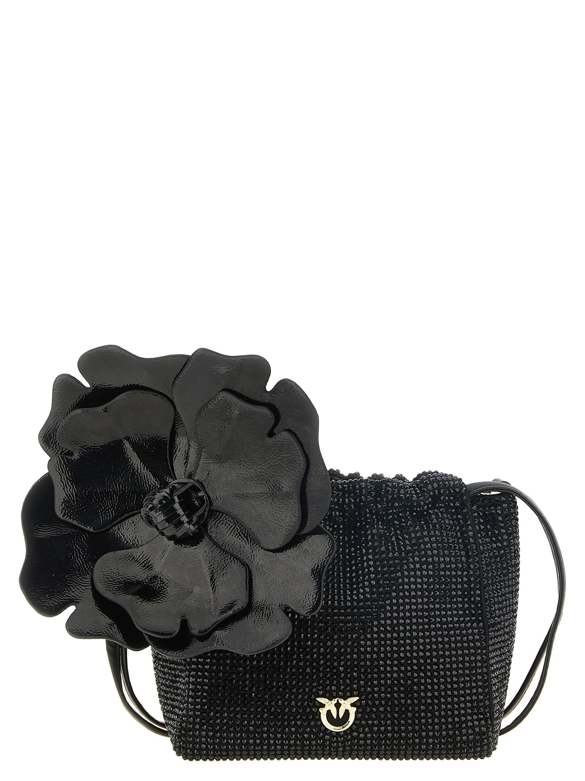 Discover the PINKO Black Polyethylene Clutch Bag, a stunning blend of exquisite craftsmanship and bold design, perfect for those who embody elegance and sophistication.