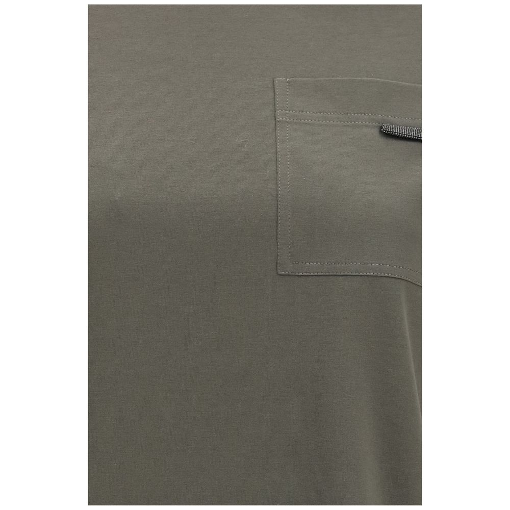 Indulge in the effortless elegance of the Brunello Cucinelli Bicolor Cotton T-Shirt, crafted from luxurious pure cotton for a refined silhouette that transcends seasons.