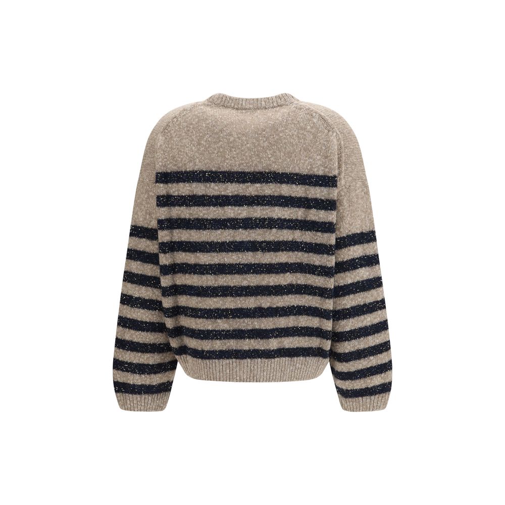 Brunello Cucinelli Beige Wool Cashmere Sweatshirt - Luxe Elegance