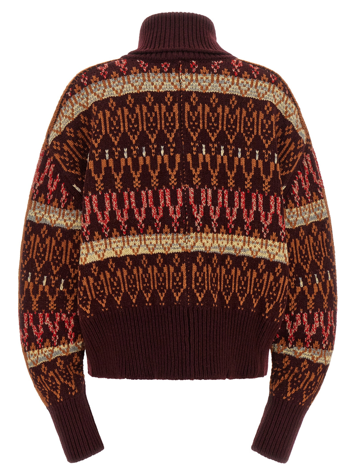 Dries Van Noten Bordeaux Wool Cardigan - Luxurious Knitwear Elegance