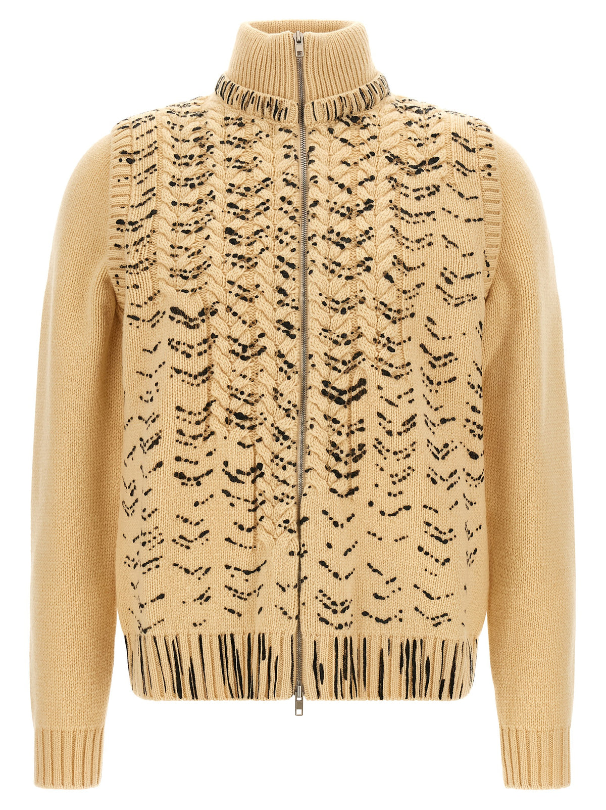 Maison Margiela Beige Virgin Wool Cardigan - Timeless Luxury Elegance