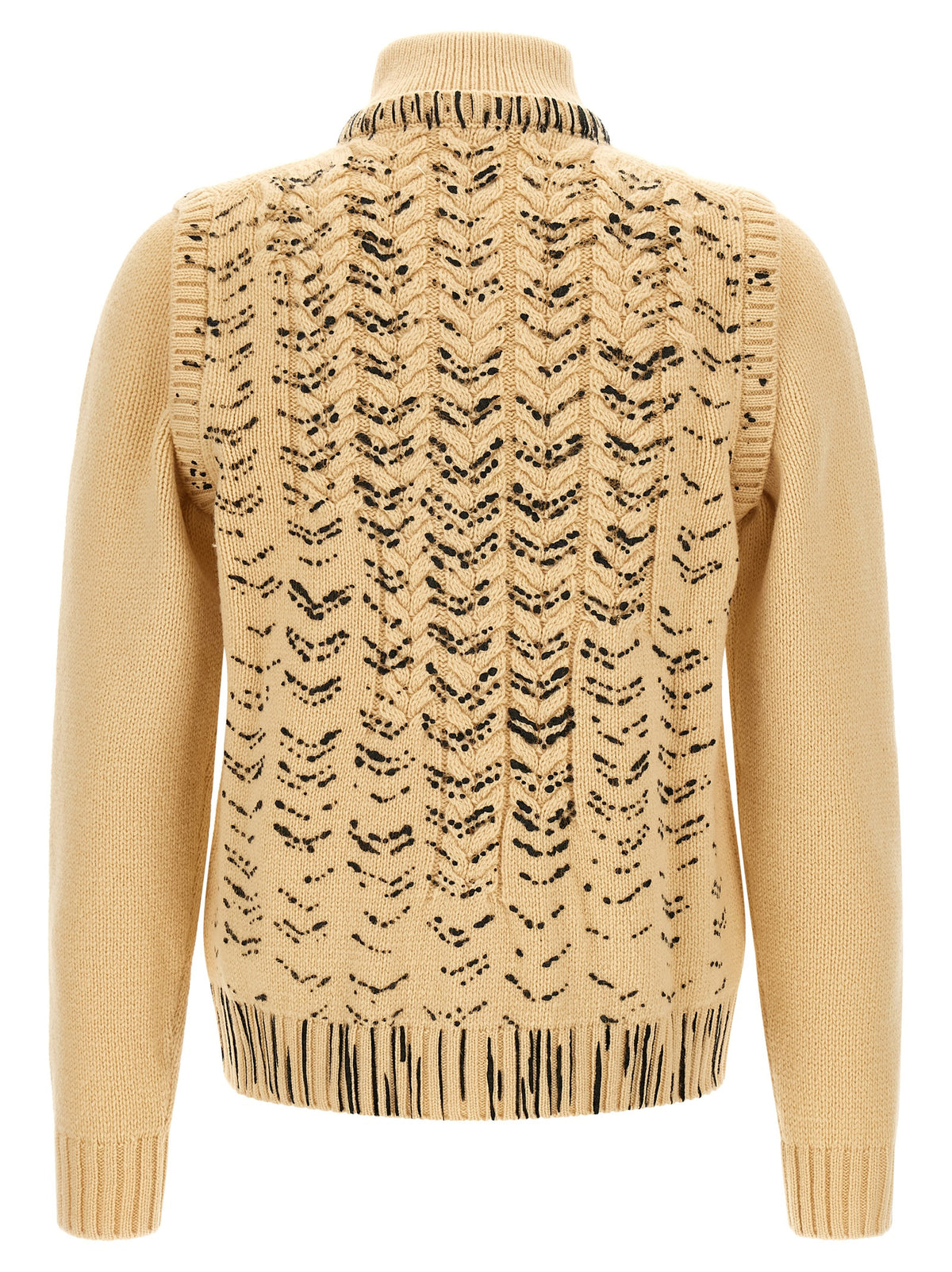 Maison Margiela Beige Virgin Wool Cardigan - Timeless Luxury Elegance