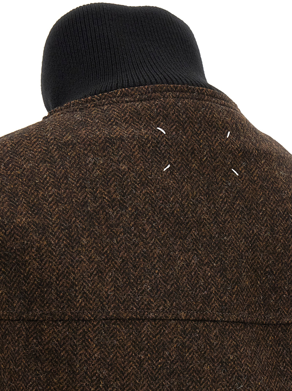 Maison Margiela Brown Wool Bomber Jacket - Timeless Luxury