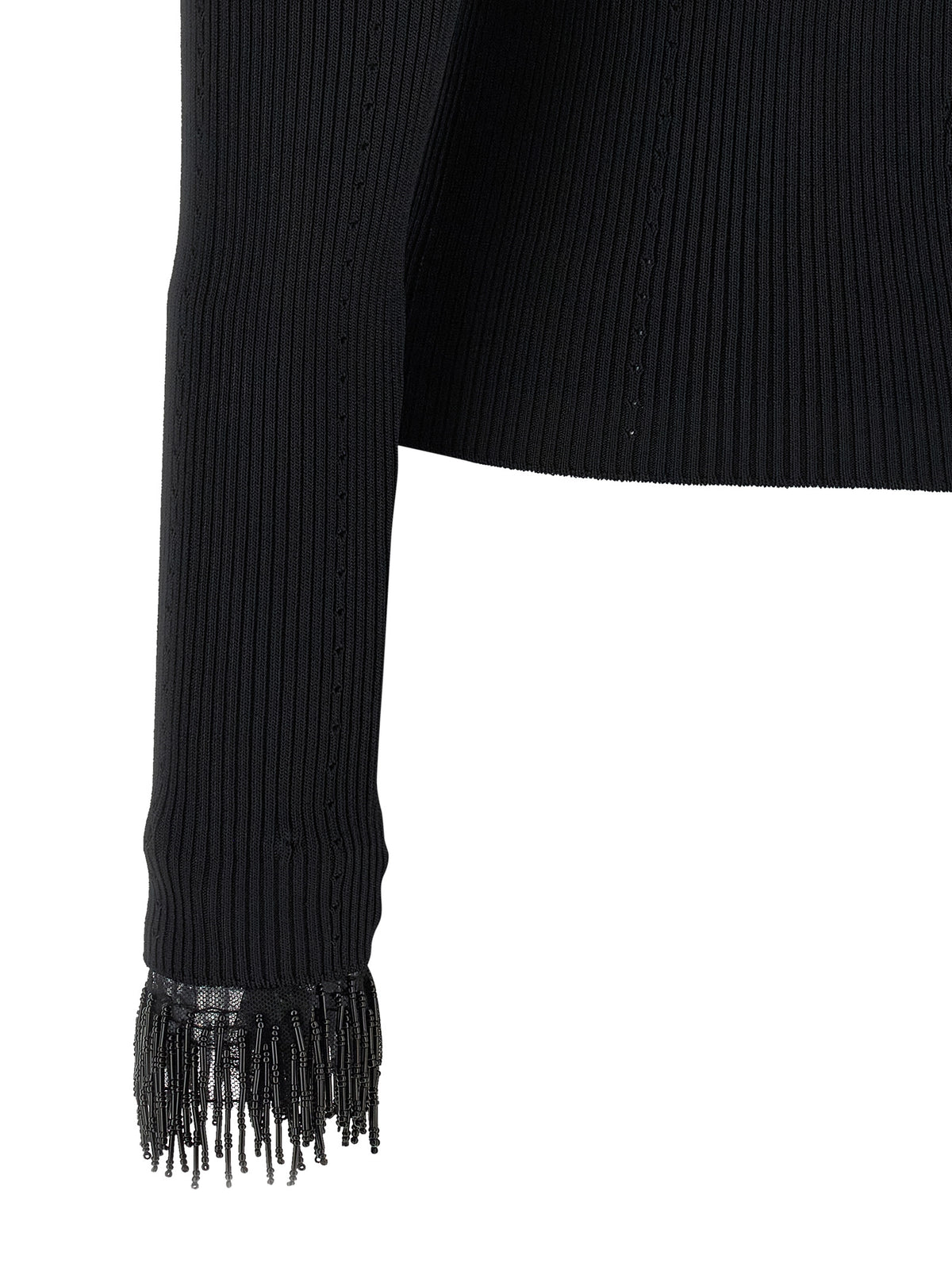 Twinset Black Viscose Cardigan - Exquisite Luxury for the Discerning