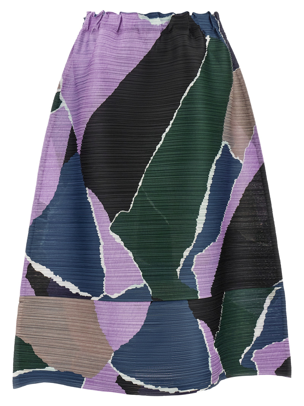 Elevate your style with the Pleats Please Issey Miyake Multicolor Midi Skirt, a masterpiece of vibrant pleats and luxurious comfort, crafted in Japan for the discerning fashion connoisseur.