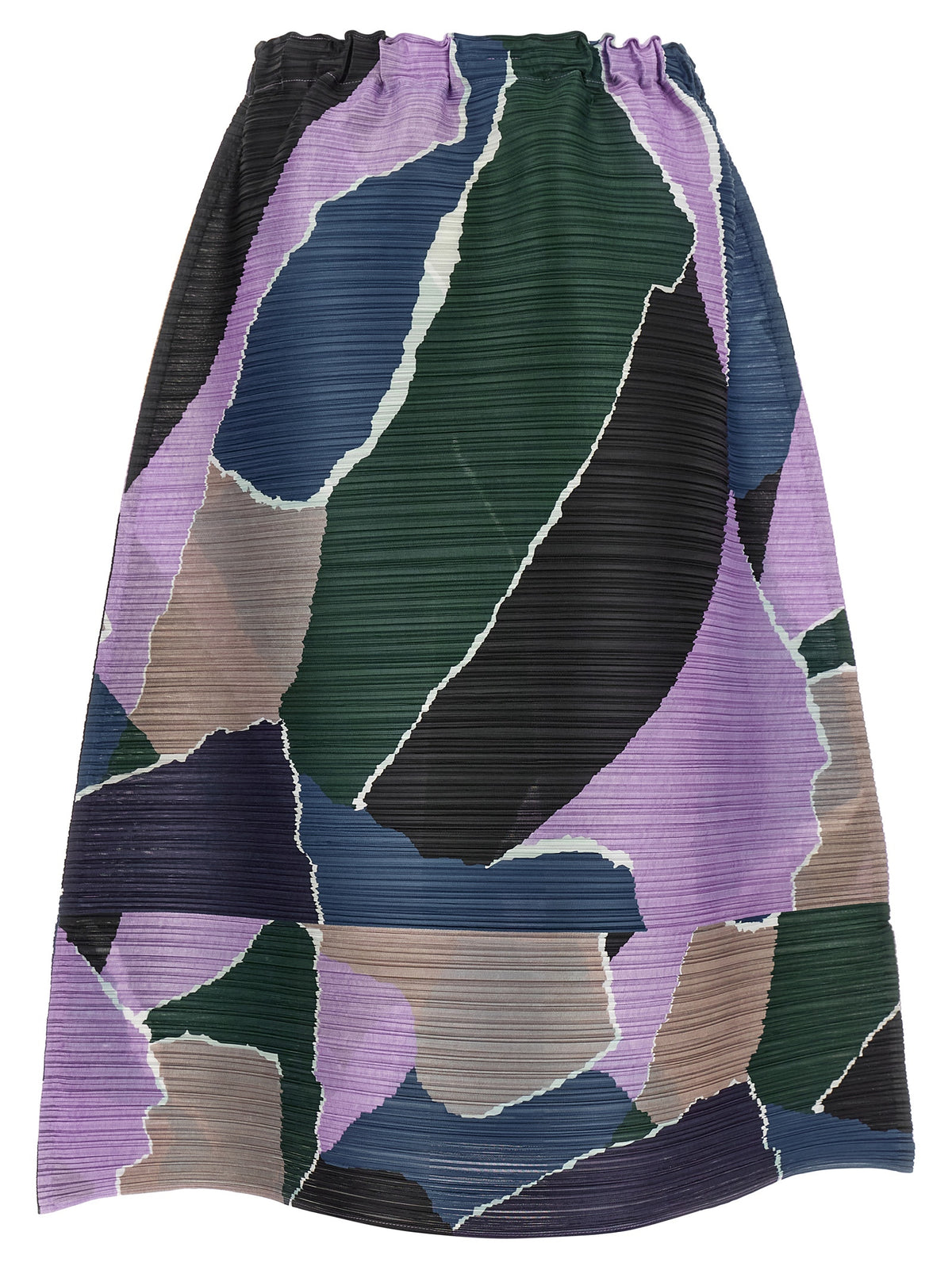 Elevate your style with the Pleats Please Issey Miyake Multicolor Midi Skirt, a masterpiece of vibrant design and luxurious comfort, crafted in Japan for the discerning fashion connoisseur.