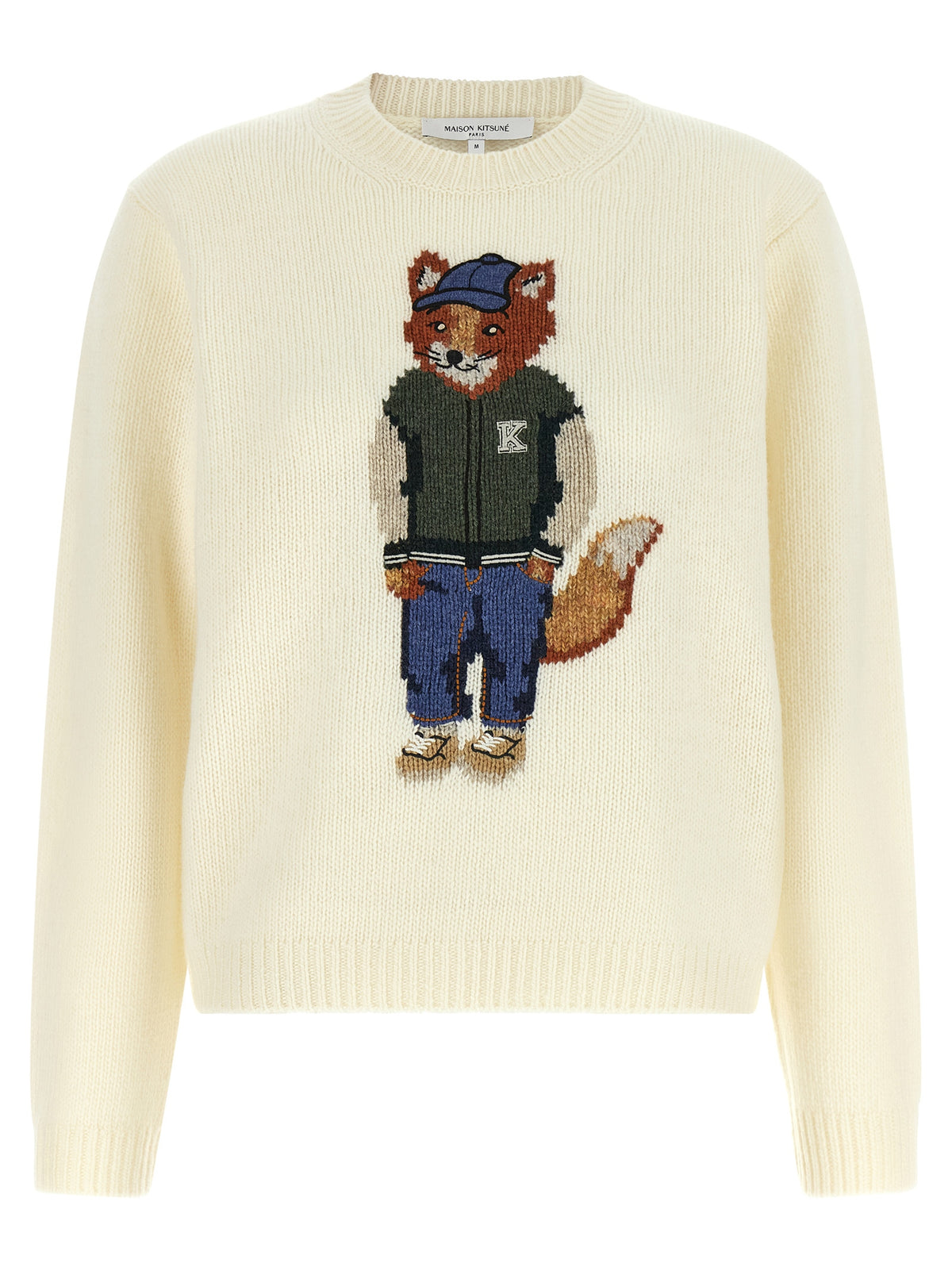 Maison Kitsuné White Wool Cardigan - Timeless Luxury Essential