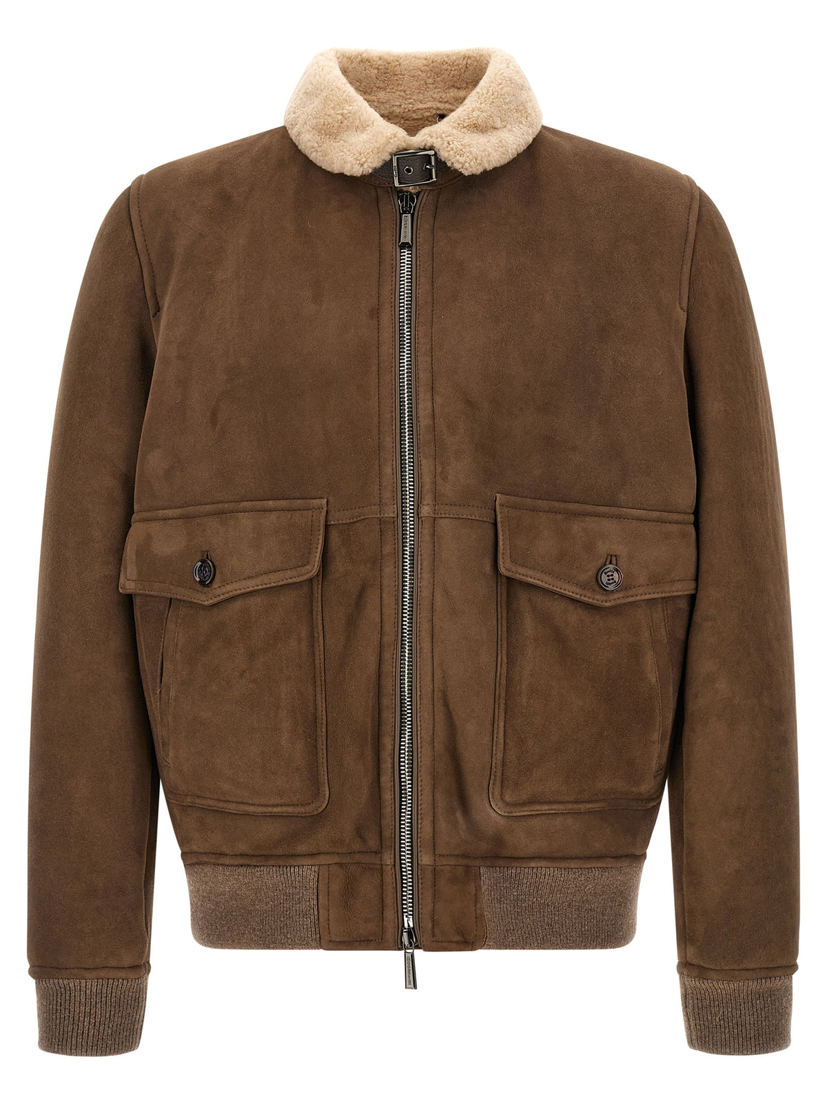 MooRER Brown Wool Bomber Jacket - Timeless Luxury Outerwear