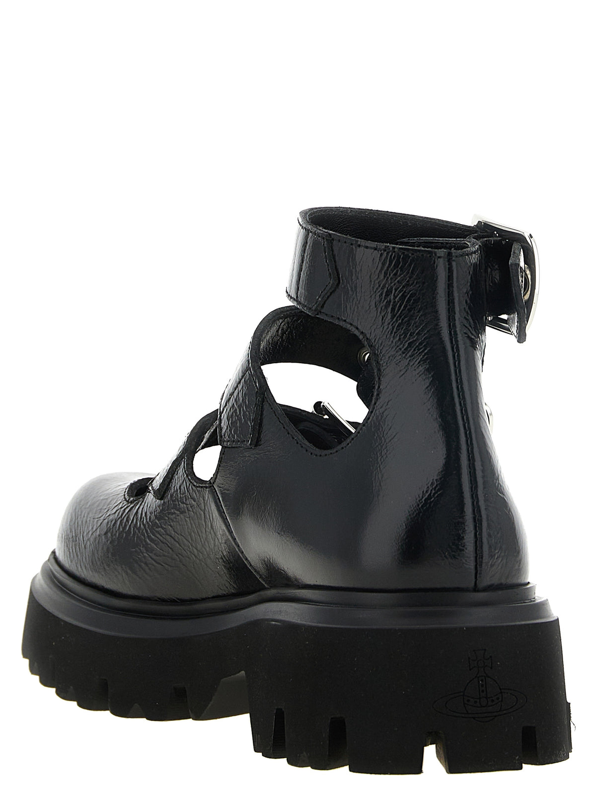 Experience the allure of Vivienne Westwood's Black Calfskin Ballet Flats, where exquisite craftsmanship meets avant-garde design, elevating your style with timeless elegance.