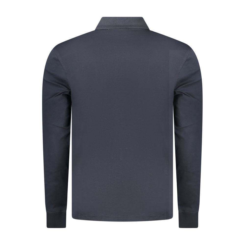 Indulge in the elegance of the Hugo Boss Blue Cotton Polo Shirt, a timeless piece that embodies sophistication and exquisite craftsmanship for the discerning individual.