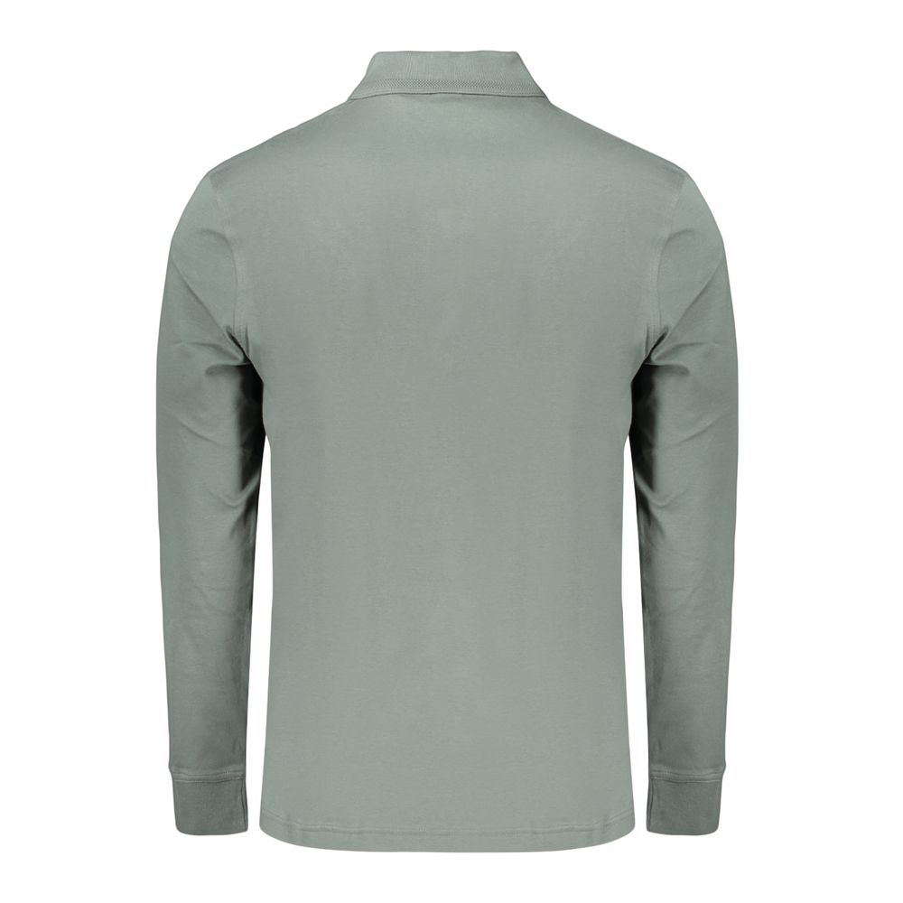 Indulge in the elegance of the Hugo Boss Green Cotton Polo Shirt, where exquisite craftsmanship meets timeless style, perfect for the discerning individual.