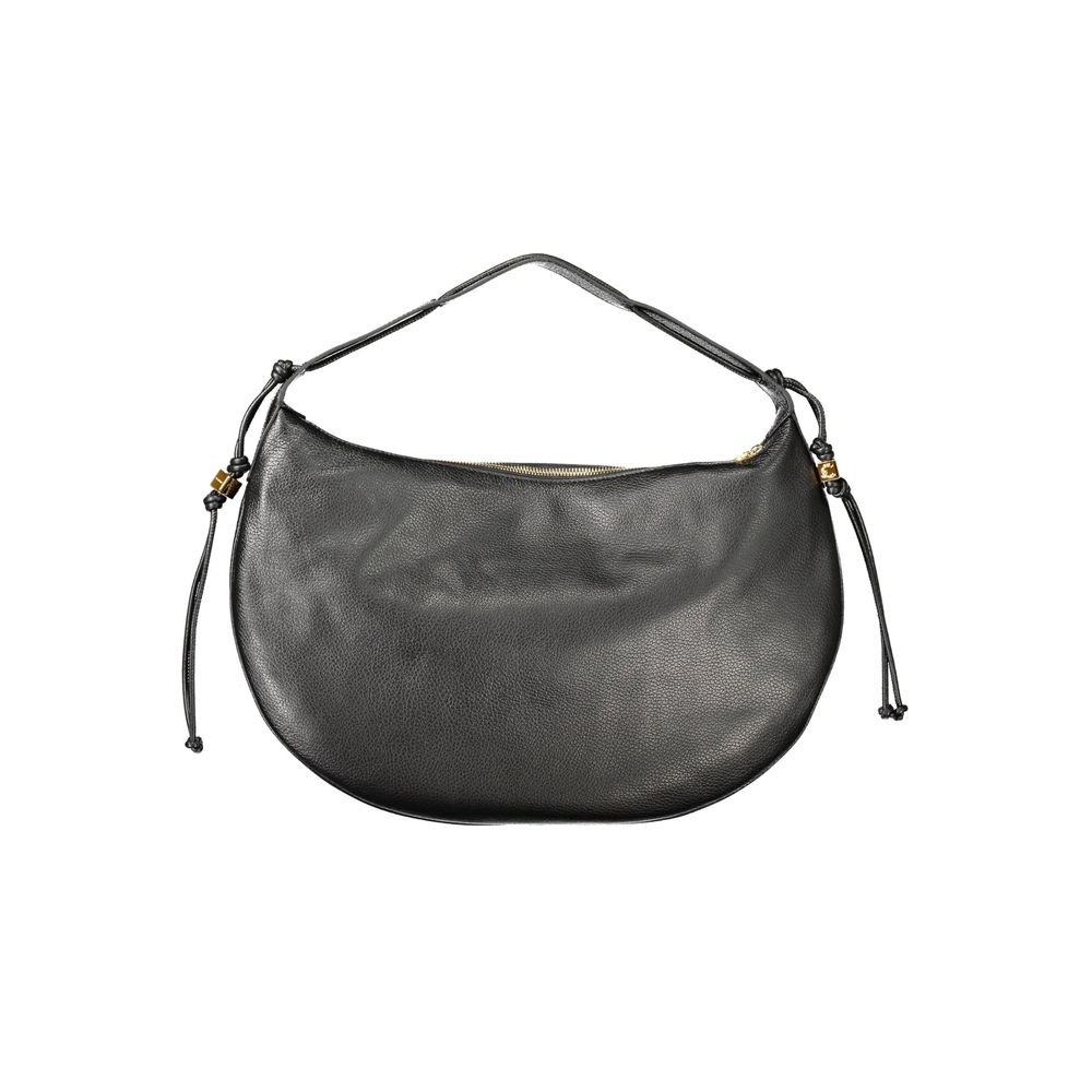 Indulge in the elegance of the Coccinelle Black Leather Handbag, a masterpiece of design featuring exquisite craftsmanship and timeless sophistication for the discerning individual.