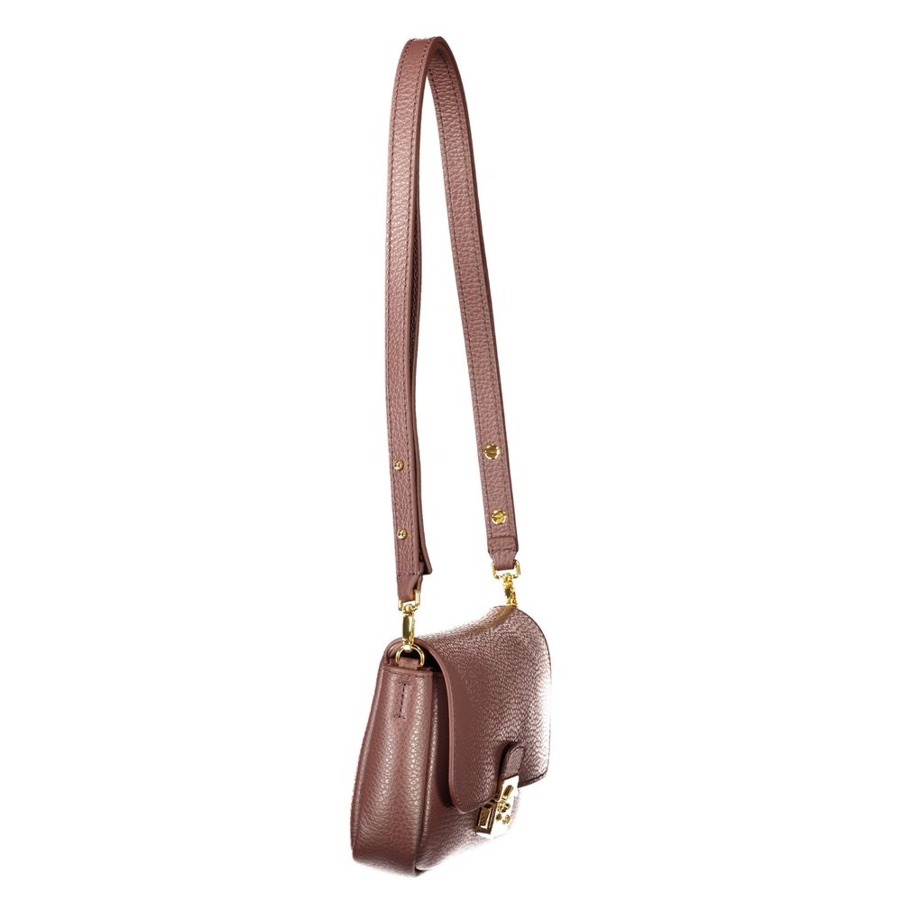 Indulge in the elegance of the Coccinelle Brown Leather Handbag, a symbol of refined craftsmanship and timeless luxury, perfect for the discerning individual.