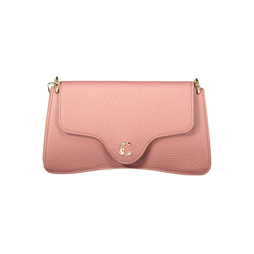 Indulge in the elegance of the Coccinelle Pink Leather Handbag, a statement piece that embodies exquisite craftsmanship and timeless luxury for discerning tastes.