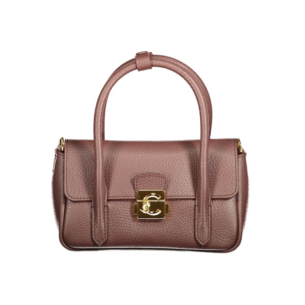 Indulge in the exquisite Coccinelle Brown Leather Handbag, a timeless piece that embodies luxury and sophistication, perfect for the discerning individual.