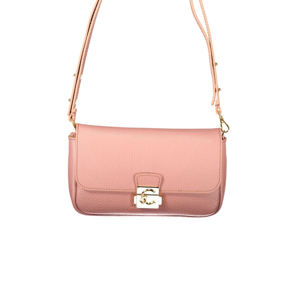 Indulge in the exquisite Coccinelle Pink Leather Handbag, a symbol of refined elegance, featuring a versatile design that elevates any ensemble with its luxurious charm.