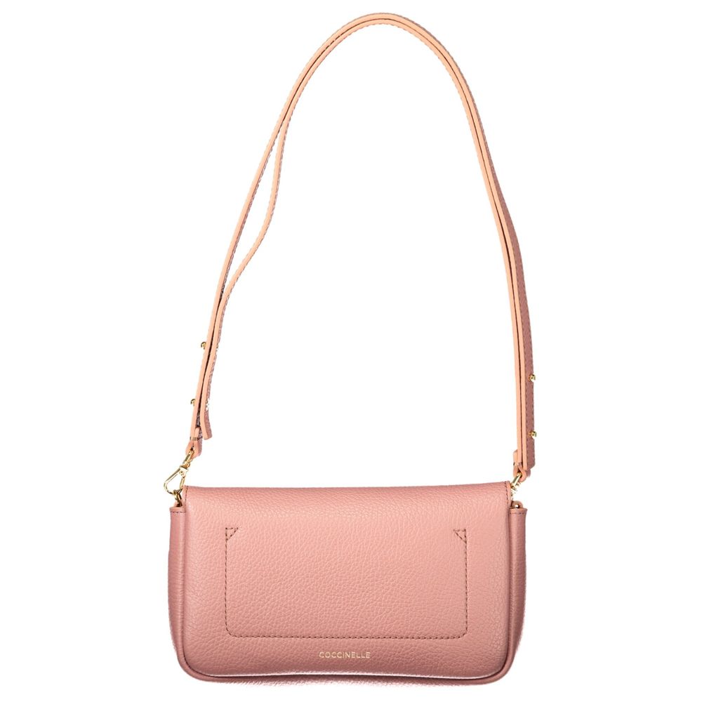 Elevate your style with the Coccinelle Pink Leather Handbag, a symbol of exquisite craftsmanship and timeless elegance, perfect for the discerning individual.